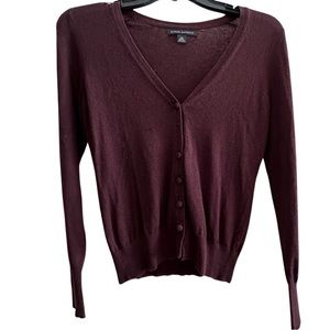 Banana Republic Aubergine Cashmere Cardigan, Size XS